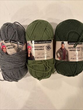Yarn Bundle - Gray & Two Greens